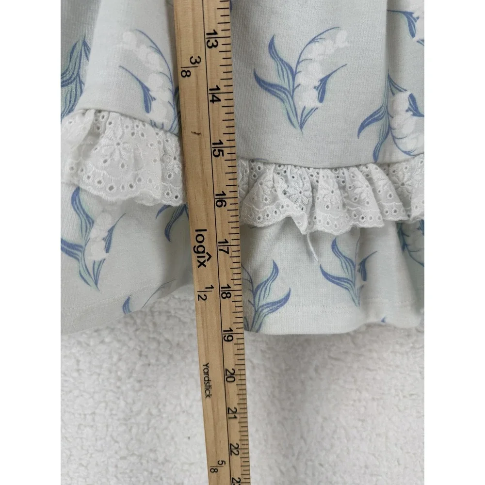 Tommy Bahama Dress‎ Girls 3T Blue White Floral Ruffle Lace Sleeveless Sundress